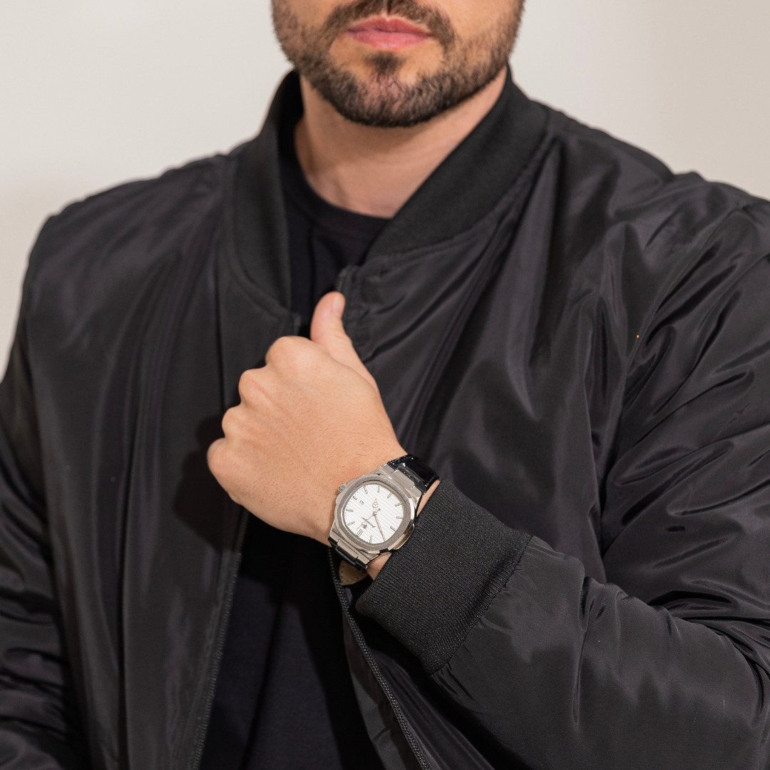 Relógio Couro - Classic Vintange (Branco)