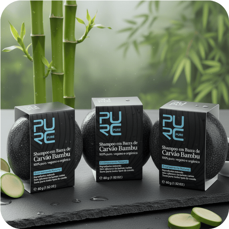 Pure Hair® - Shampoo Escurecedor de Cabelo e Barba Em Barra - QUEIMA DE ESTOQUE 🔥