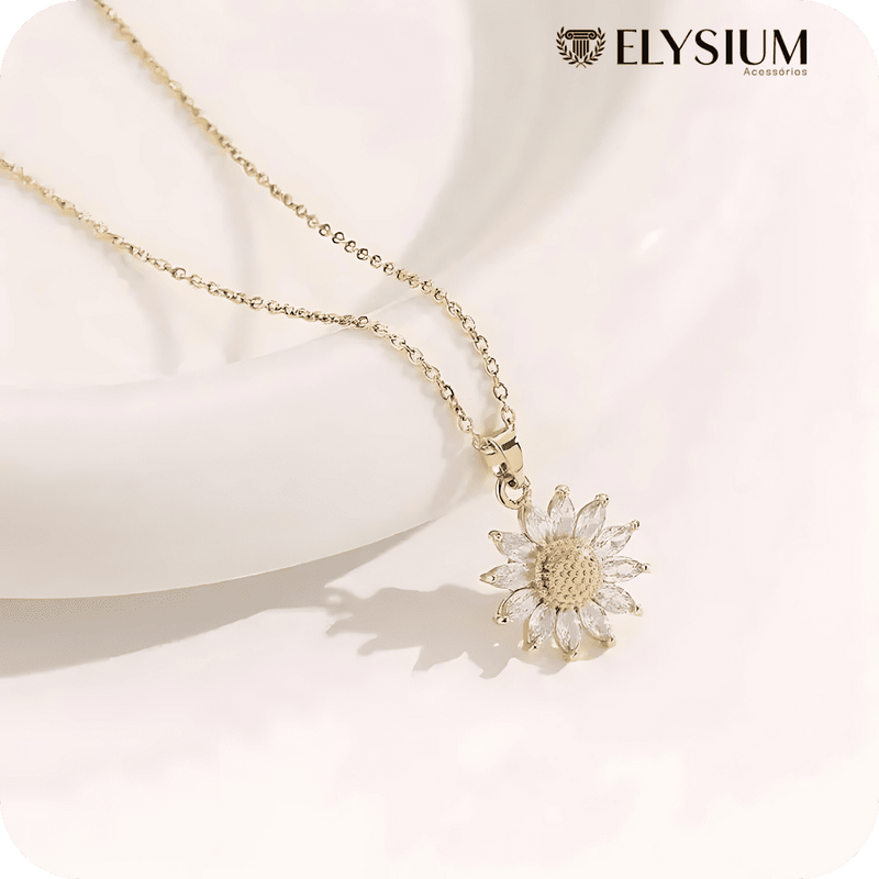 Kit Presente - Colar Girassol Radiante + Caixa Premium GRÁTIS