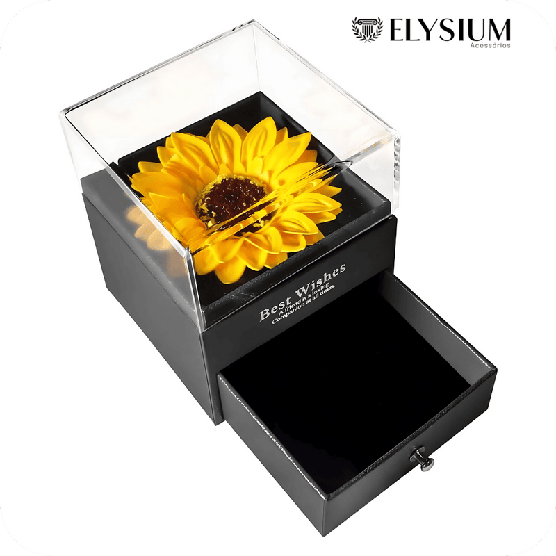 Kit Presente - Colar Girassol Radiante + Caixa Premium GRÁTIS