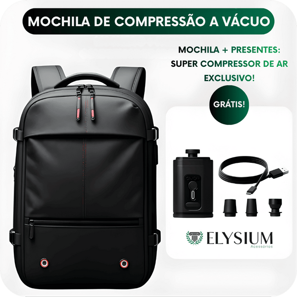Mochila Impermeável de Compressão a Vácuo + BRINDE EXCLUSIVO