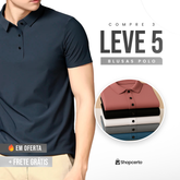 Camisas Polo em Tecido Premium Ice Silk! (COMPRE 3 & LEVE 5).