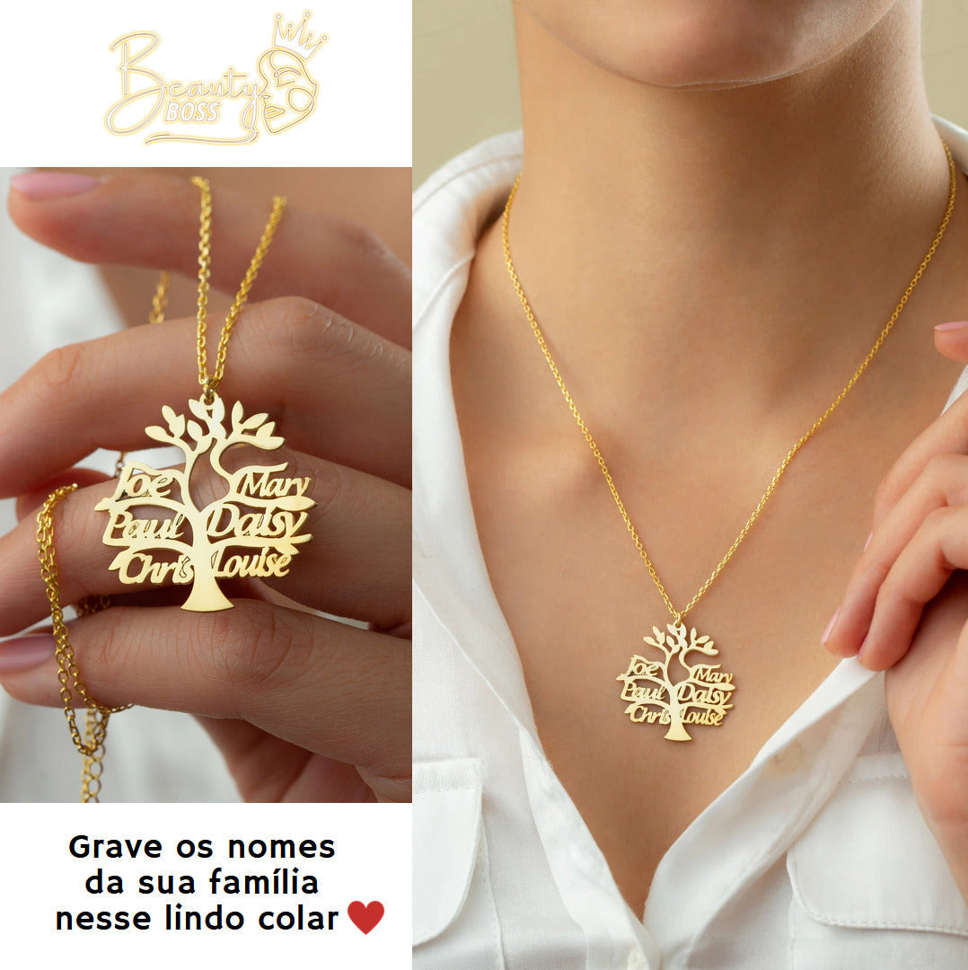 Colar Árvore Da Vida Personalizável - Minha Família - Corte a Laser - Oferta Especial! ♥