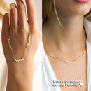 Colar Amor Eterno Personalizável - Minha Família - Corte a Laser - Banhado a ouro